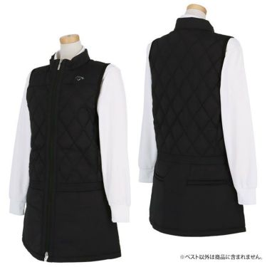 キャロウェイ Callaway　レディース 撥水 ストレッチ ロング丈 フルジップ ダウン ベスト C22216202　2022年モデル 詳細3