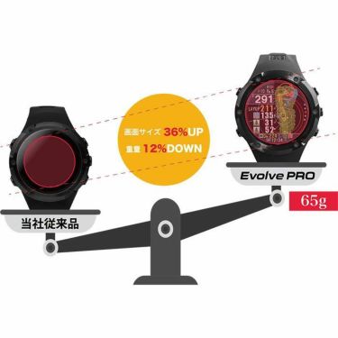 ショットナビ　腕時計型GPSゴルフナビ　Shot Navi Evolve PRO エボルブ プロ　ブラック 詳細1