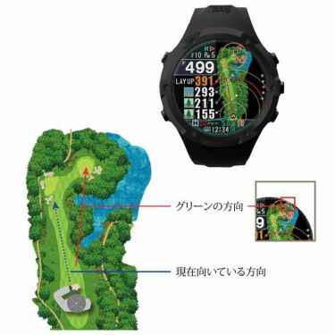 ショットナビ　腕時計型GPSゴルフナビ　Shot Navi Evolve PRO エボルブ プロ　ブラック 詳細3