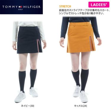 トミー ヒルフィガー ゴルフ　レディース ボックスプリーツ ストレッチツイル スカート THLA267　2022年モデル 詳細2
