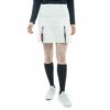 トミー ヒルフィガー ゴルフ　レディース ストライプデザイン ボックスプリーツ ニット スカート THLA268　2022年モデル ホワイト（00）
