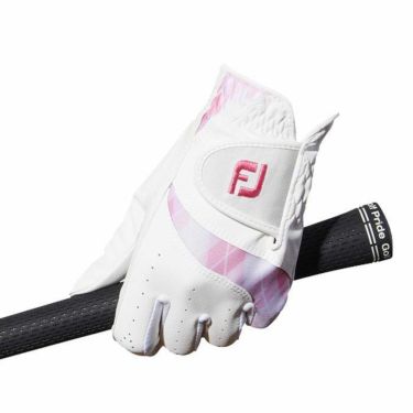 フットジョイ FootJoy　e comfort イーコンフォート　レディース ゴルフグローブ FGLE22 WP ホワイト/ピンク 詳細2