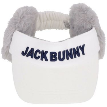 ジャックバニー Jack Bunny!!　レディース ファー耳当て付き サンバイザー 262-2287104 030 ホワイト　2022年モデル 詳細1