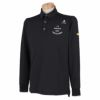 ルコック Le coq sportif　メンズ タイポグラフィ柄 ジャガード 長袖 ポロシャツ QGMUJB02　2022年モデル ブラック（BK00）
