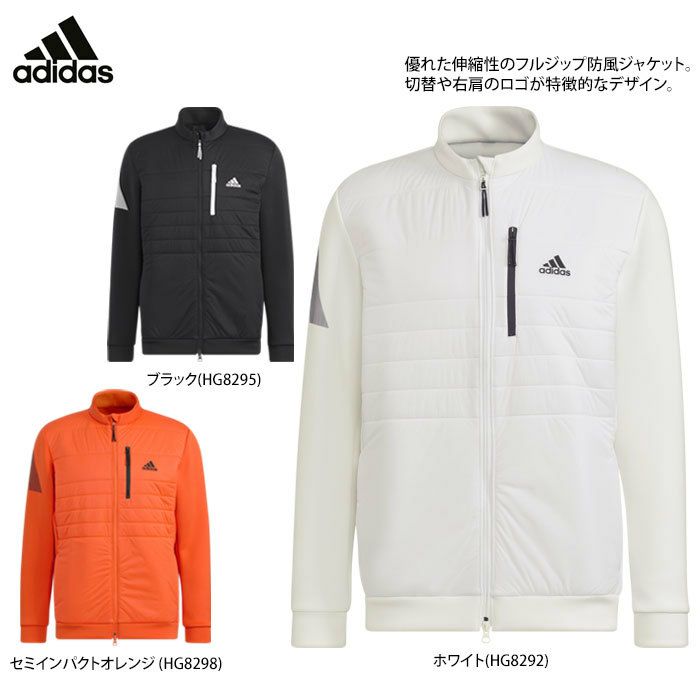 アディダス adidas メンズ 防風 ロゴプリント ストレッチ 生地切替