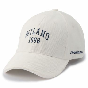 オロビアンコ Orobianco　OG-CAP 2段ロゴ コーデュロイ キャップ 83112 06 ホワイト　2022年モデル ホワイト（06）