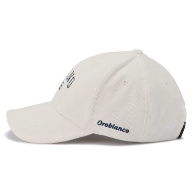 オロビアンコ Orobianco　OG-CAP 2段ロゴ コーデュロイ キャップ 83112 06 ホワイト　2022年モデル 詳細1