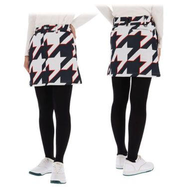 ルコック Le coq sportif　レディース ビッグ千鳥格子柄 トリコロール配色 ストレッチ 裏起毛 スカート QGWUJE08　2022年モデル 詳細3
