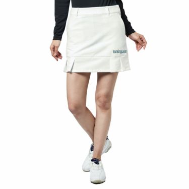 マンシングウェア Munsingwear　レディース 防風 ストレッチ 撥水 裏フリース 裾プリーツ スカート MEWUJE04　2022年モデル ホワイト（WH00）