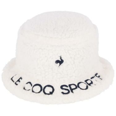 ルコック Le coq sportif　レディース ボア バケットハット QGCUJC70 WH00 ホワイト　2022年モデル ホワイト（WH00）