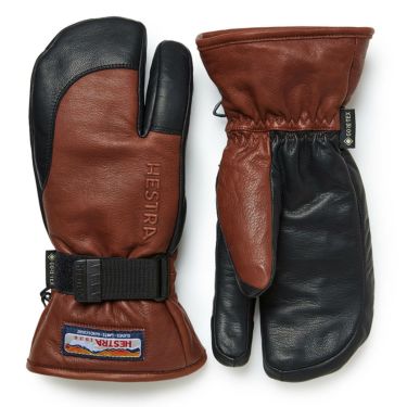 ヘストラ HESTRA　3-FINGER GTX FULL LEATHER スリーフィンガー ジーティーエックス フル レザー Brown/Black　スキーグローブ 2023-2024　33882 詳細1