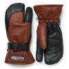 ヘストラ HESTRA　3-FINGER GTX FULL LEATHER スリーフィンガー ジーティーエックス フル レザー Brown/Black　スキーグローブ 2024-2025　33882