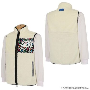 ビバハート VIVA HEART　メンズ ELEY KISHIMOTO コラボ 撥水 レオパード柄 カラーブロック ストレッチ リバーシブル フルジップ ボア ベスト 011-47070　2022年モデル 詳細3