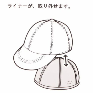 マンシングウェア Munsingwear　メンズ 2WAY 中綿ライナー付き キャップ MGBUJC06W BG00 ベージュ　2022年モデル 詳細5