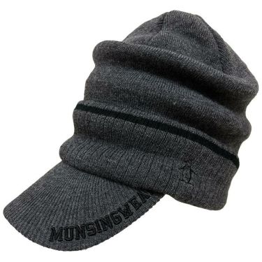 マンシングウェア Munsingwear　メンズ つば付き ニットキャップ MGBUJC21CH GY00 グレー　2022年モデル グレー（GY00）