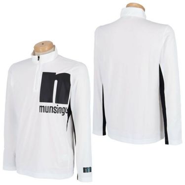 マンシングウェア Munsingwear　メンズ ロゴプリント ストレッチ 長袖 ハーフジップシャツ MEMUJB04　2022年モデル 詳細3