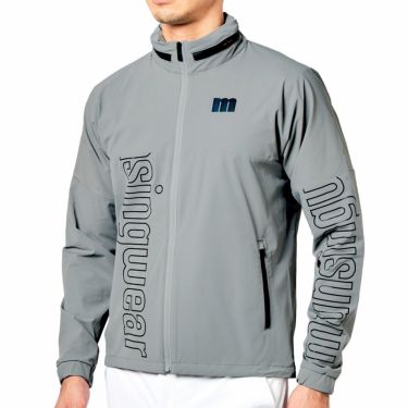マンシングウェア Munsingwear　メンズ 撥水 ロゴデザイン ストレッチ 長袖 フード付き フルジップ ブルゾン MEMUJK03　2022年モデル グレー（GY00）