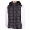 マンシングウェア Munsingwear　メンズ ロゴプリント 生地切替 中綿入り 2WAY フード付き フルジップ ベスト MEMUJK51　2022年モデル グレー（GY00）