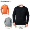 マンシングウェア Munsingwear　メンズ ロゴ刺繍 ウィンドーペーン ジャガード 防風 裏地付き 長袖 クルーネック セーター MGMUJL01CH　2022年モデル