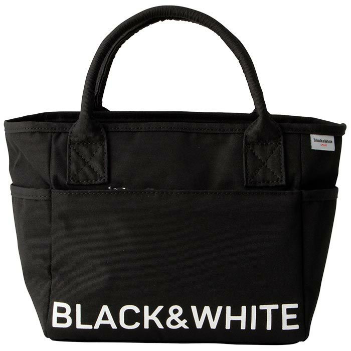 ブラック＆ホワイト Black＆White　ホワイトライン  ロゴプリント カートバッグ BUF7201W 20 ブラック　2022年モデル