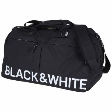 ブラック＆ホワイト Black＆White　ホワイトライン ロゴプリント ボストンバッグ BUF7231W 20 ブラック　2022年モデル 詳細1