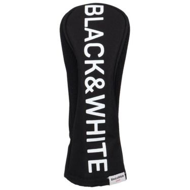 ブラック＆ホワイト Black＆White　ホワイトライン ロゴプリント ユーティリティ用 ヘッドカバー BUF8381W 20 ブラック　2022年モデル ブラック（20）