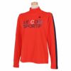 ルコック Le coq sportif　レディース ロゴデザイン 袖ライン ストレッチ 長袖 ハイネックシャツ QGWUJB05　2022年モデル レッド（RD00）
