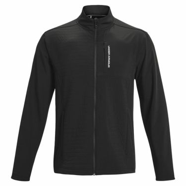 アンダーアーマー UNDER ARMOUR　メンズ 撥水 ロゴプリント ストレッチ 長袖 フルジップ ジャケット 1373407　2022年モデル ブラック（001）