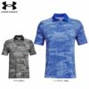 アンダーアーマー UNDER ARMOUR　メンズ ロゴデザイン カモフラージュ柄 ジャカード 半袖 ポロシャツ 1373694　2022年モデル