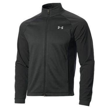 アンダーアーマー UNDER ARMOUR　メンズ 撥水 ロゴプリント ストレッチ 生地切替 裏起毛 長袖 フルジップ ハイブリッド ジャケット 1375321　2022年モデル ブラック（001）