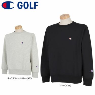 チャンピオンゴルフ ChampionGOLF　メンズ ロゴデザイン ストレッチ 裏起毛 長袖 スウェット クルーネック プルオーバー C3-WG001　2022年モデル 詳細1