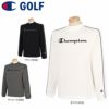 チャンピオンゴルフ ChampionGOLF　メンズ ロゴプリント パイピングライン ストレッチ 長袖 モックネックシャツ C3-WG407　2022年モデル