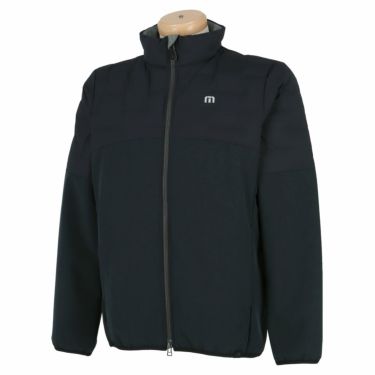 トラヴィスマシュー Travis Mathew　メンズ 撥水 防風 ロゴプリント ストレッチ 中綿 長袖 フルジップ ハイブリッド ジャケット 7AG029　2022年モデル ブラック（0BLK）