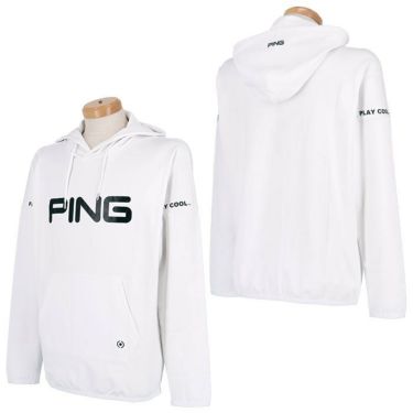 ピン PING　メンズ ビックロゴ ストレッチ 長袖 プルオーバー フーディー 621-2262801 2022年モデル 詳細4