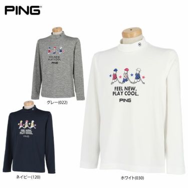 ピン PING　メンズ Mr.PING プリントデザイン ストレッチ 長袖 ハイネックシャツ 621-2269805 2022年モデル 詳細1