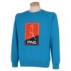 ピン PING　メンズ Mr.PING ジャガード 長袖 クルーネック セーター 621-2270901 2022年モデル ブルー（110）