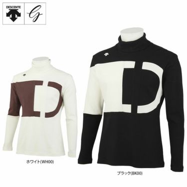 デサントゴルフ DESCENTE GOLF　メンズ ロゴデザイン 配色切替 起毛生地 ストレッチ 長袖 タートルネックシャツ DGMUJB09　2022年モデル 詳細1