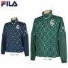 フィラ FILA　メンズ 撥水 ロゴ刺繍 総柄プリント 裏地付き 2WAY ネックウォーマー付き プルオーバー 782-202　2022年モデル