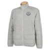 フィラ FILA　メンズ 撥水 ロゴデザイン 総柄プリント 長袖 フルジップ ダウン ブルゾン 782-204　2022年モデル ライトグレー（LGY）