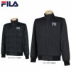 フィラ FILA　メンズ 防風 ロゴ刺繍 総柄プリント フリース裏地 ストレッチ 長袖 ボンディング フルジップ ブルゾン 782-210　2022年モデル