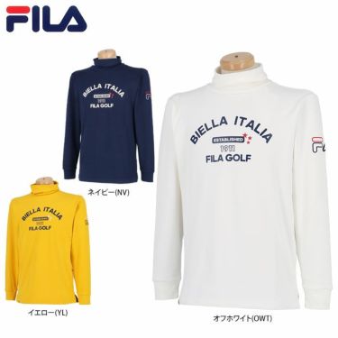 フィラ FILA　メンズ ロゴプリント 起毛スムース ストレッチ 長袖 タートルネックシャツ 782-506　2022年モデル 詳細1