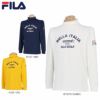 フィラ FILA　メンズ ロゴプリント 起毛スムース ストレッチ 長袖 タートルネックシャツ 782-506　2022年モデル