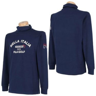 フィラ FILA　メンズ ロゴプリント 起毛スムース ストレッチ 長袖 タートルネックシャツ 782-506　2022年モデル 詳細3