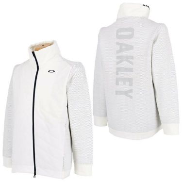 オークリー OAKLEY　メンズ ロゴデザイン 生地切替 ニット 長袖 フルジップ ハイブリッド ブルゾン FOA404252　2022年モデル 詳細3