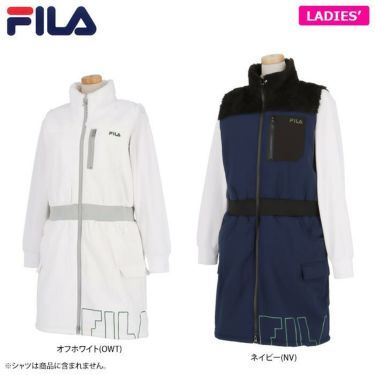 フィラ FILA　レディース 防風 裏ボア ボンディング ストレッチ フルジップ ノースリーブ ワンピース 792-212　2022年モデル 詳細1