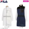 フィラ FILA　レディース 防風 裏ボア ボンディング ストレッチ フルジップ ノースリーブ ワンピース 792-212　2022年モデル