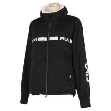 フィラ FILA　レディース 防風 中綿 ストレッチ 撥水 長袖 フルジップ ブルゾン 792-241　2022年モデル ブラック（BK）