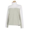 フィラ FILA　レディース バイカラー ストレッチ スムース裏起毛 長袖 ハイネックシャツ 792-542　2022年モデル グレー（GY）