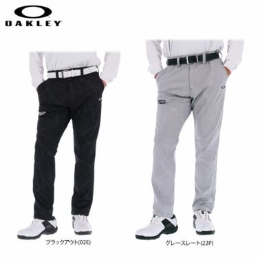 オークリー OAKLEY　メンズ 撥水 防風 ロゴ刺繍 総柄 エンボスプリント ストレッチ テーパード ロングパンツ FOA404255　2022年モデル 詳細1