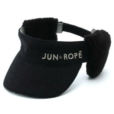 ジュン アンド ロペ JUN ＆ ROPE　レディース 耳あて付き 2WAY サンバイザー ERU12150 01 ブラック　2022年モデル ブラック（01）